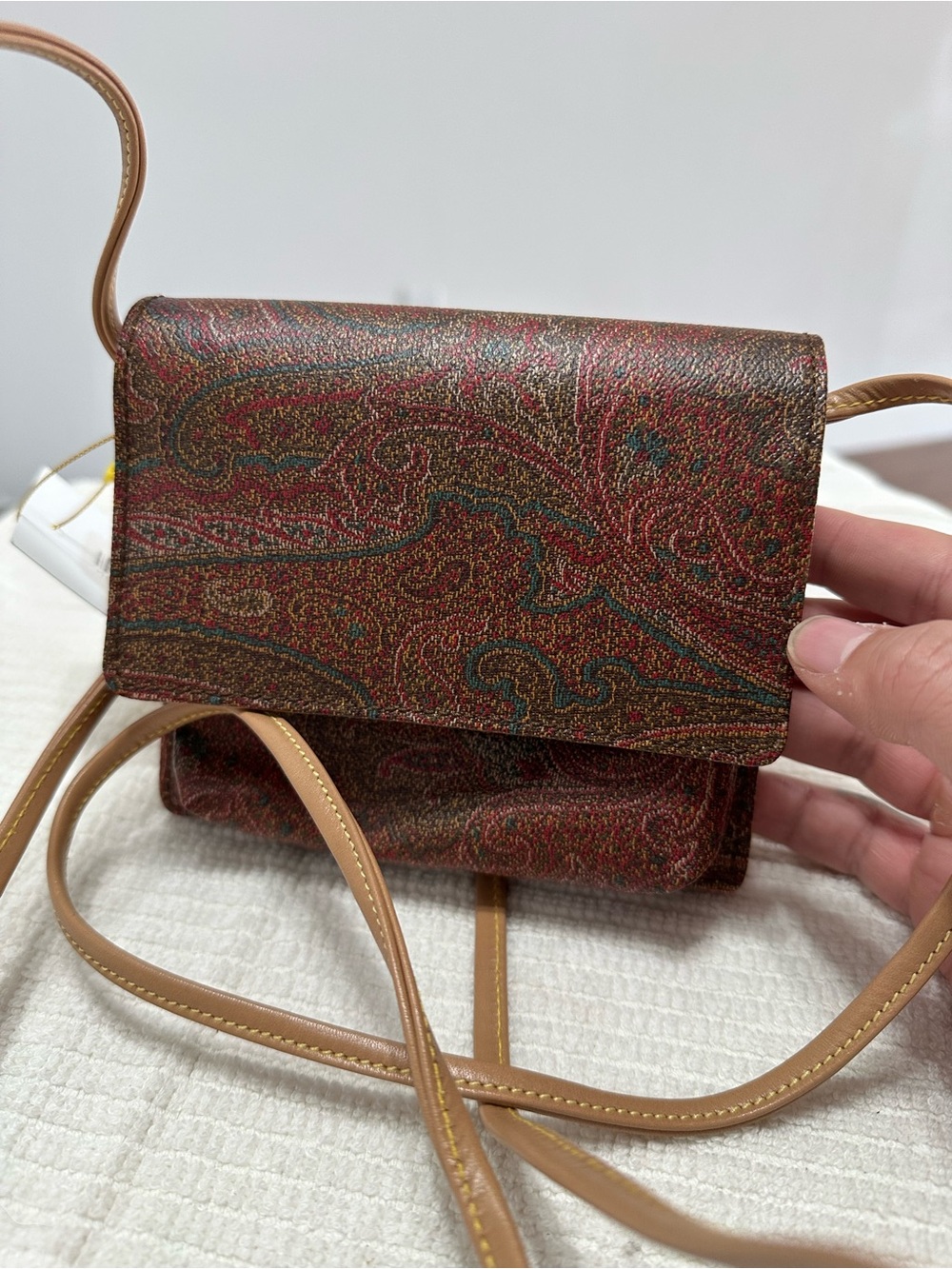 ETRO Crossbody Bag with Tan Strap